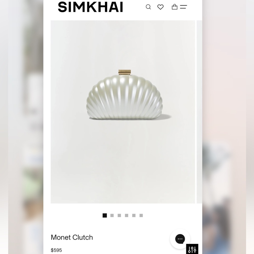 SIMKHAI Monet Pearlized Shell Clutch